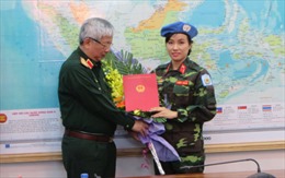 Nữ quân nhân Việt Nam đầu tiên tham gia lực lượng gìn giữ hòa bình LHQ